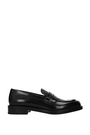 Christian Dior Loafers Men Leather Black