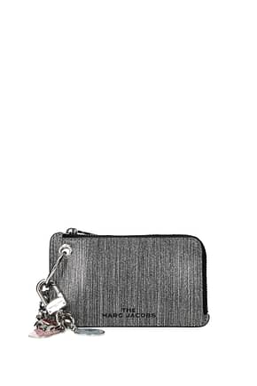 Marc Jacobs Coin Purses Women Leather Silver