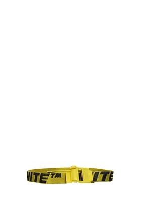Off-White Thin belts industrial Men Fabric  Yellow