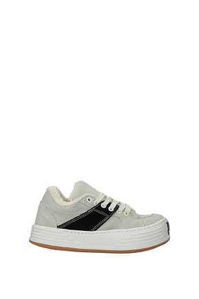 Palm Angels Sneakers Women Suede Gray