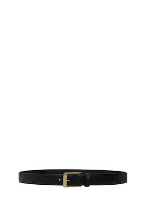 Dolce&Gabbana Cinturones Finos Hombre Piel Negro