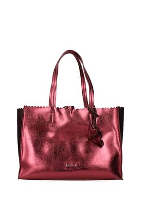 Pollini Shoulder bags Women Polyurethane Pink Bordeaux