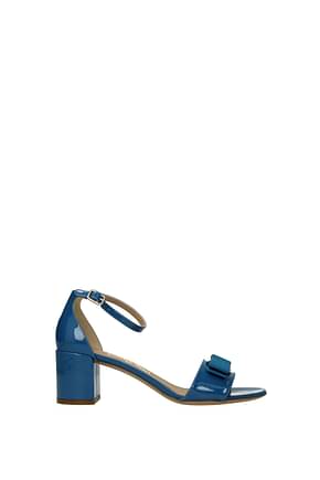 Salvatore Ferragamo Sandals gavina Women Patent Leather Heavenly Light Blue