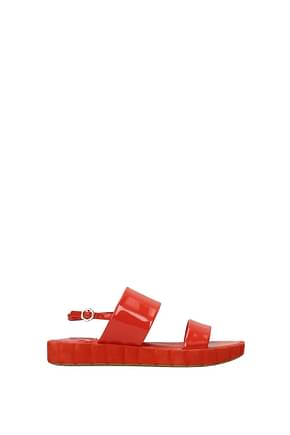 Salvatore Ferragamo Sandals luisa Women Patent Leather Orange Coral