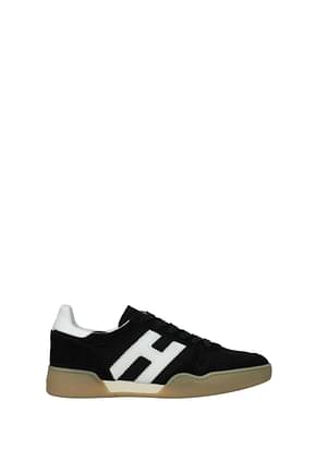 Hogan Sneakers Homme Suède Noir Blanc