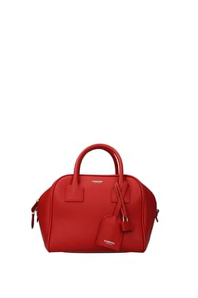 Burberry Handbags Women Leather Red Bright Red