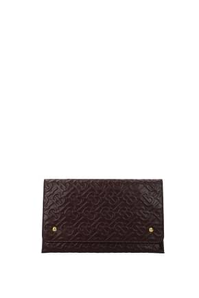 Burberry Pochette  Femme Cuir Rouge Oxblood