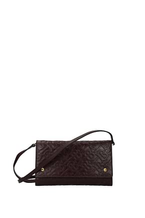Burberry Pochette  Femme Cuir Rouge Oxblood