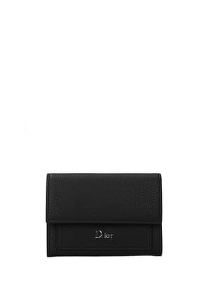 Christian Dior Porte-documents Homme Cuir Noir