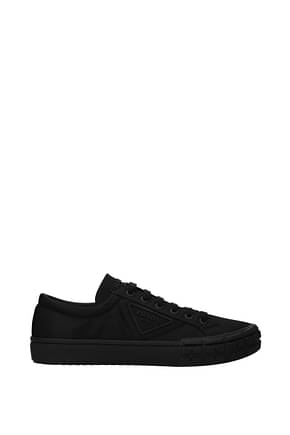 Prada Sneakers Men Fabric  Black