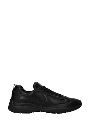 Prada Sneakers Men Leather Black
