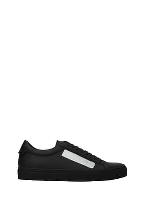 Givenchy Sneakers urban street Men Leather Black Silver
