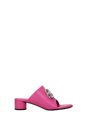 Balenciaga Sandals Women Leather Pink