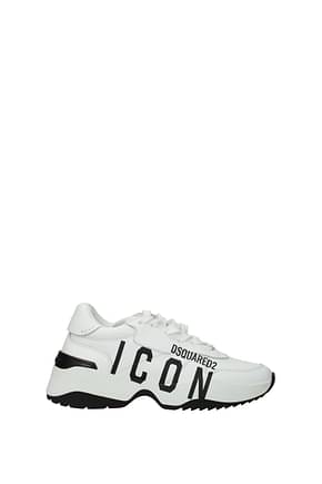 Dsquared2 Sneakers Women Leather White Black
