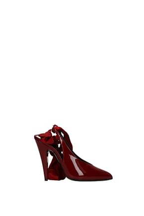 Saint Laurent Sandals kika Women Patent Leather Red Dark Red