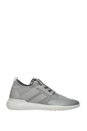 Tod's Sneakers Homme Tissu Gris Gris Clair