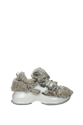 Hogan Sneakers maxi Women Eco Fur Beige