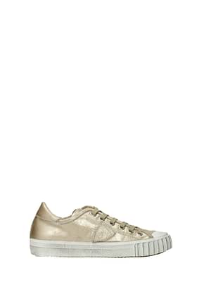 Philippe Model Sneakers gare Women Leather Gold Pale Gold