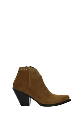Celine Ankle boots Women Suede Brown
