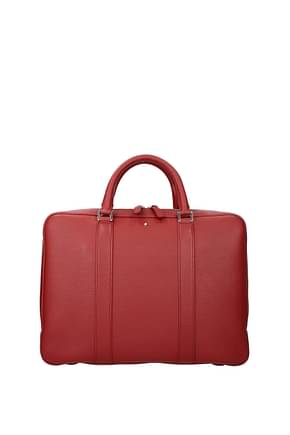 Montblanc Work bags Men Leather Red Dark Red
