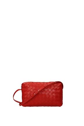 Bottega Veneta Crossbody Bag Women Leather Red Crimson