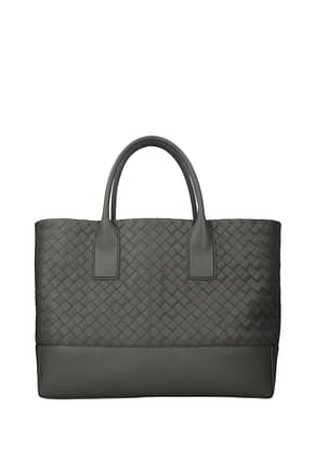Bottega Veneta Handbags Men Leather Gray Graphite