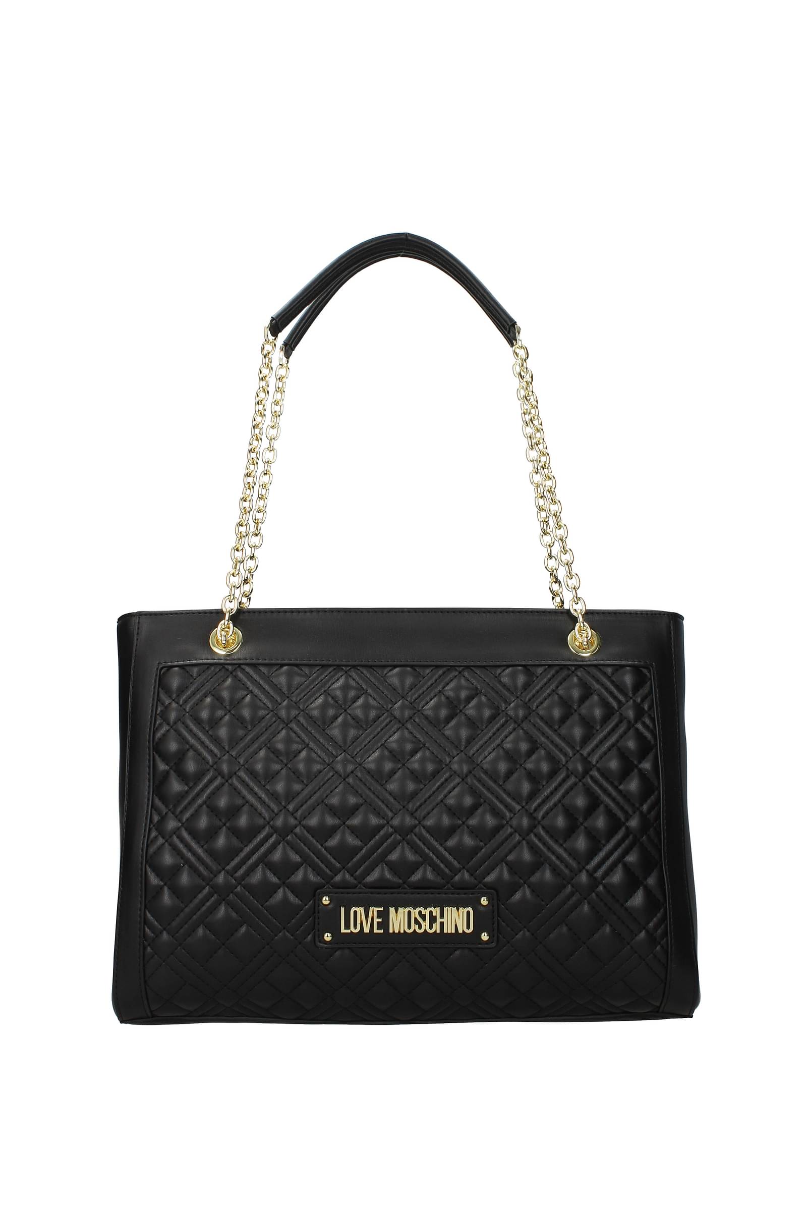Moschino Love Shoulder Bag Satchel Beige Nylon New 