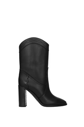 Saint Laurent Ankle boots kate Women Leather Black