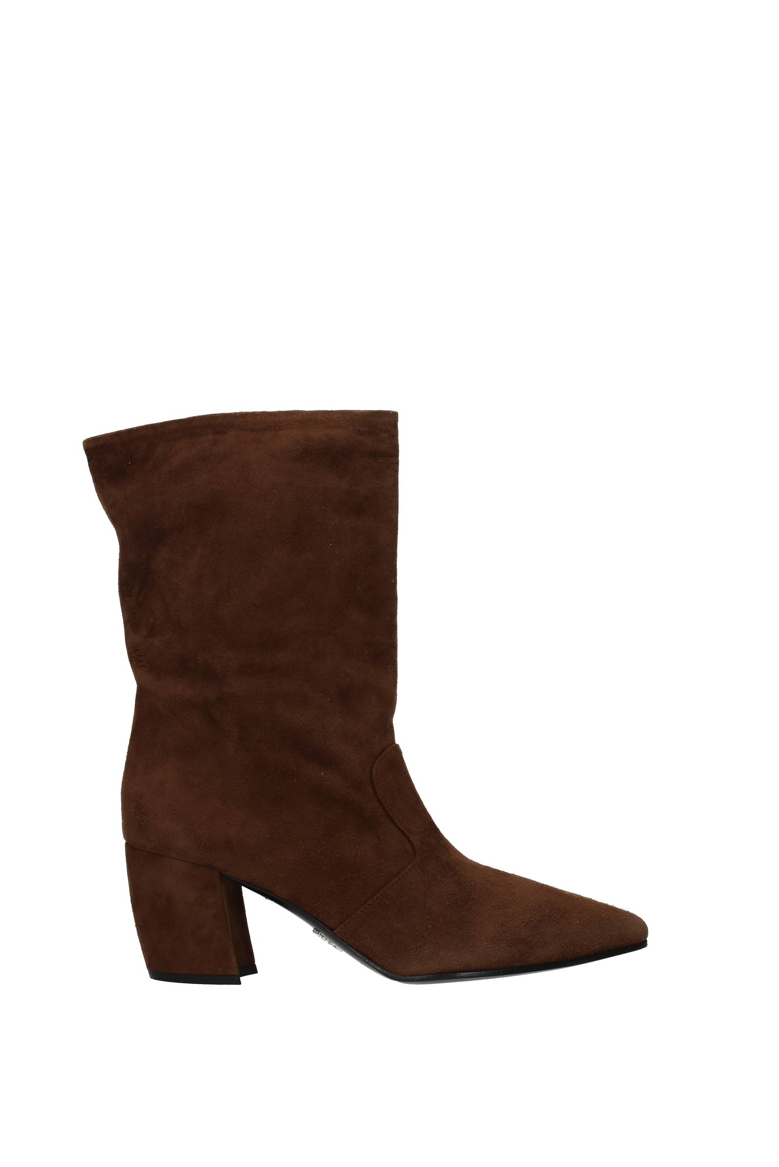 prada brown suede booties