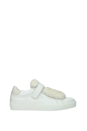Moncler Sneakers lucie Femme Cuir Blanc Cire