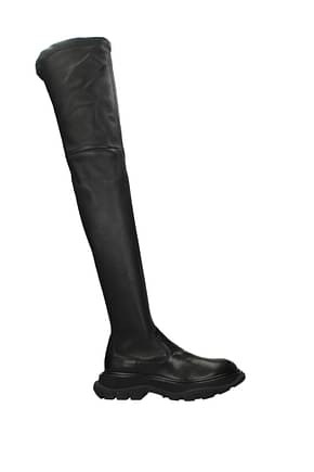 Alexander McQueen Boots Women Leather Black