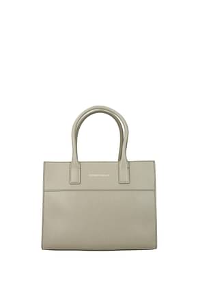 Armani Emporio Handbags Women Leather Gray Turtledove