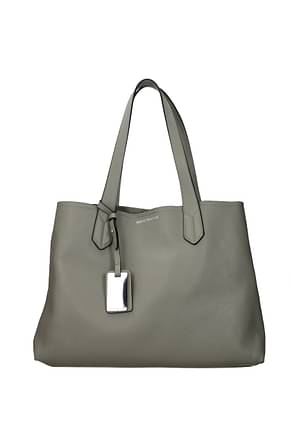 Armani Emporio Shoulder bags Women Leather Gray Mud