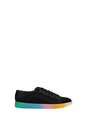 Saint Laurent Sneakers Mujer Satén Negro Multicolor