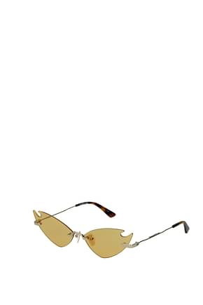Alexander McQueen Sunglasses mcq Women Metal Gold Saffron
