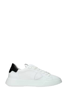 Philippe Model Sneakers temple Homme Cuir Blanc