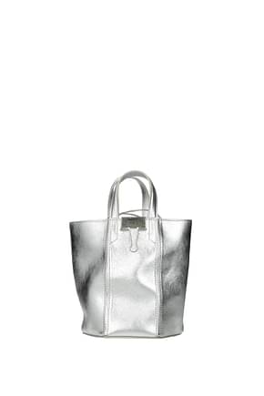 Off-White Handbags allen Women Leather Silver