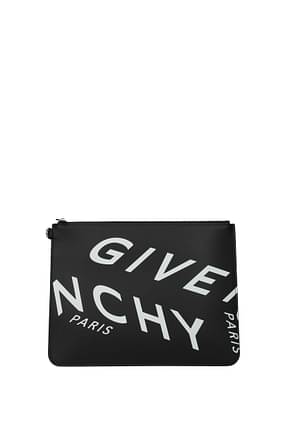 Givenchy Pochette Uomo Pelle Nero Bianco