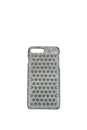 Louboutin iPhone cover iphone 8 plus Women Glitter Silver
