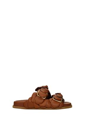 Valentino Garavani Slippers and clogs atelier 03 Women Leather Brown Leather