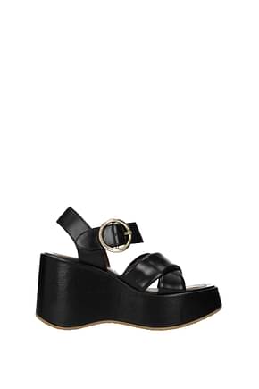 See by Chloé Wedges Women Leather Black