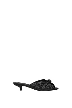 Dolce&Gabbana Sandals Women Leather Python Black