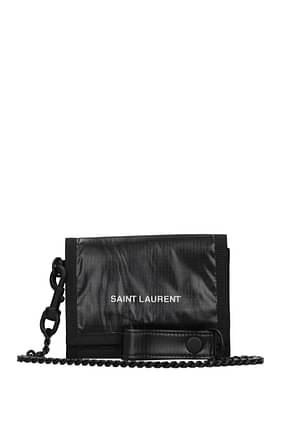Saint Laurent Portefeuilles Homme Tissu Noir