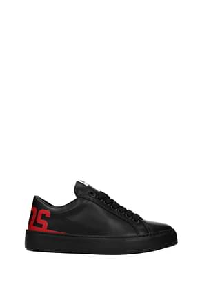 GCDS Sneakers Men Polyester Black Red