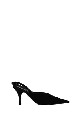 Balenciaga Sandals Women Velvet Black