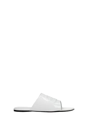 Balenciaga Slippers and clogs Women Patent Leather White
