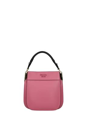Prada Handbags Women Leather Pink Begonia
