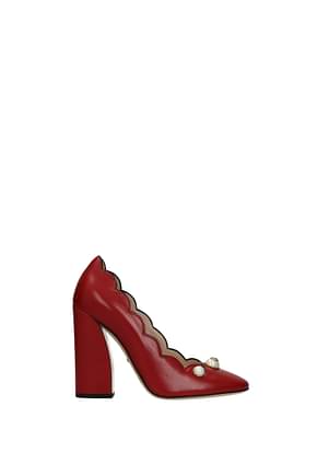 Gucci Pumps Women Leather Red