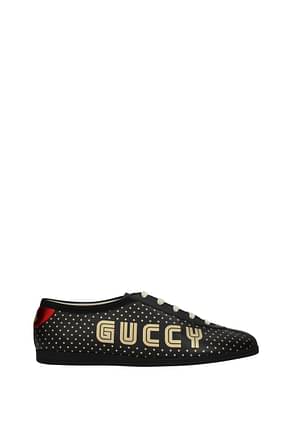 Gucci Sneakers Men Leather Black