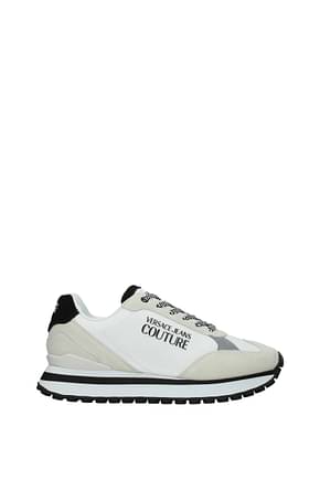 Versace Jeans Sneakers couture Men Nylon White Light Grey